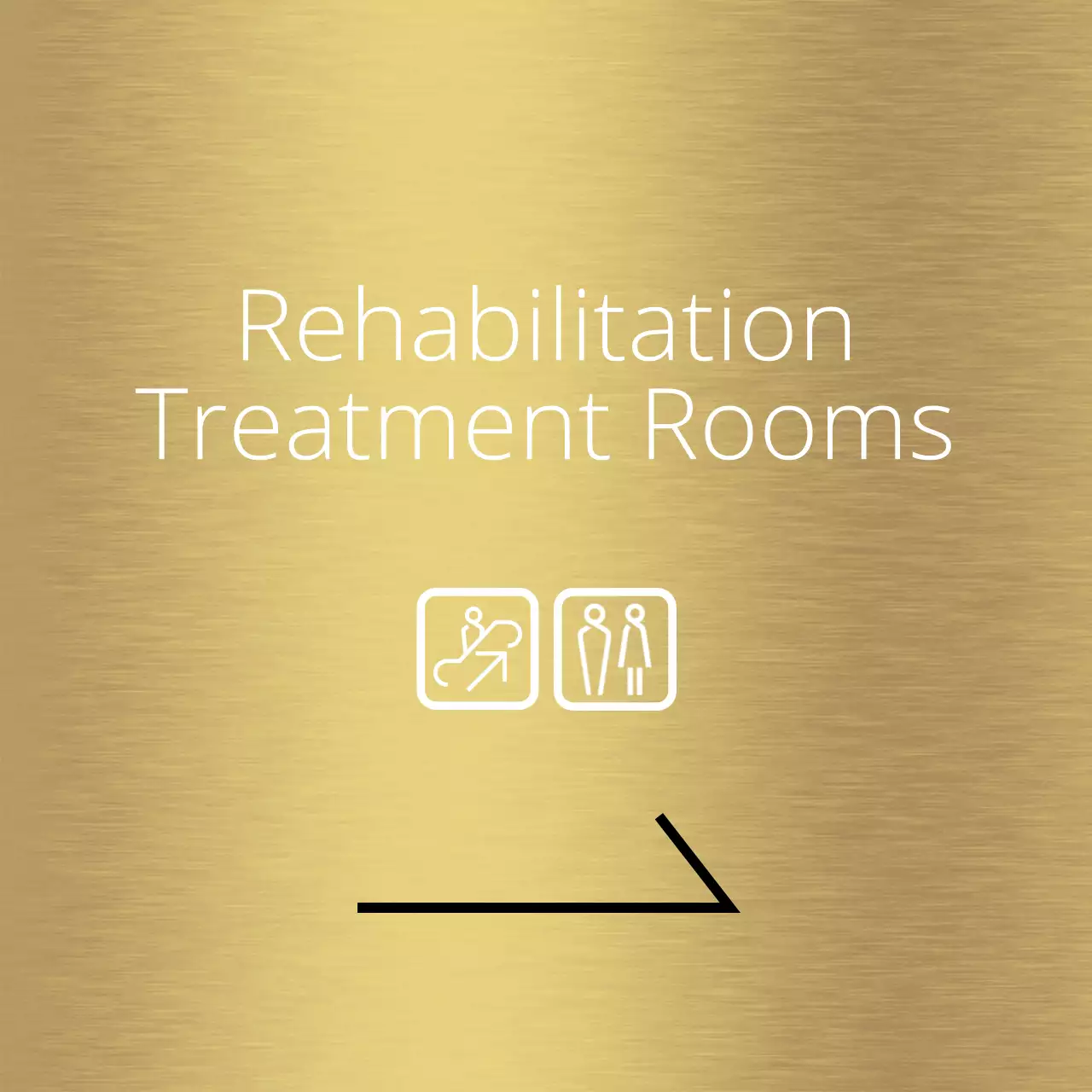 Simple design with white lines and hospital place names.