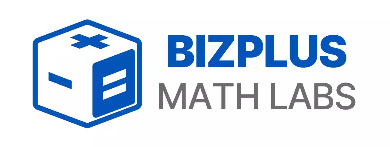 Design a math tutoring logo with a blue and gray dice-shaped logo