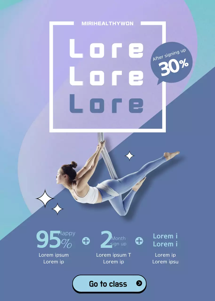 Poster Promosi Yoga Modern Biru