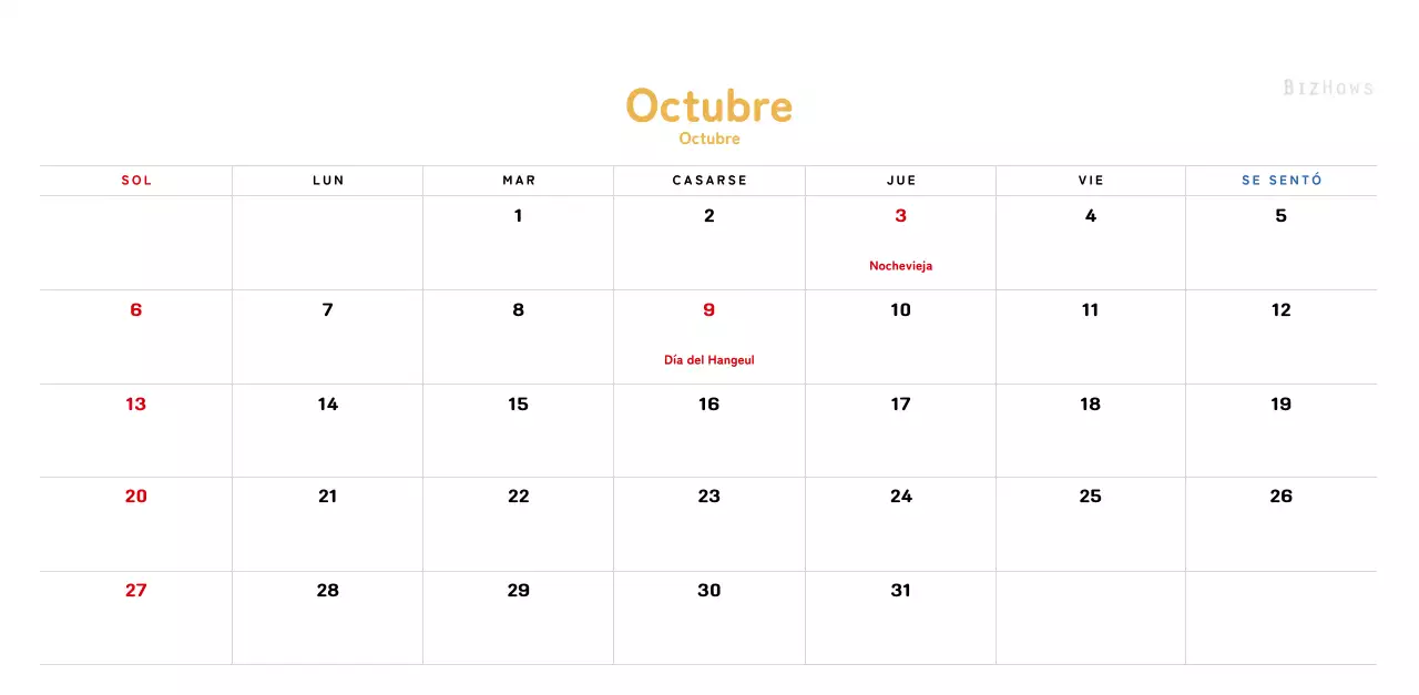 Un cálido calendario ilustrado de Año Nuevo