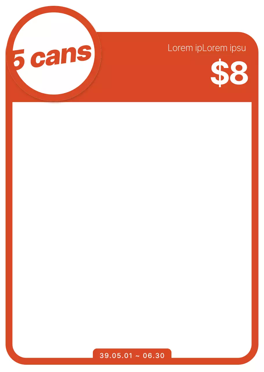 Announcing an event for a simple red and white concept convenience store