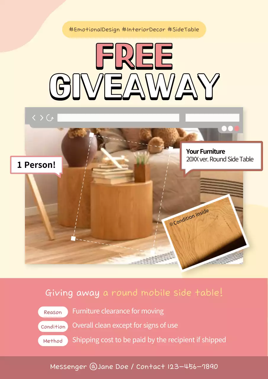 Beige Modern Furniture Promotion Poster