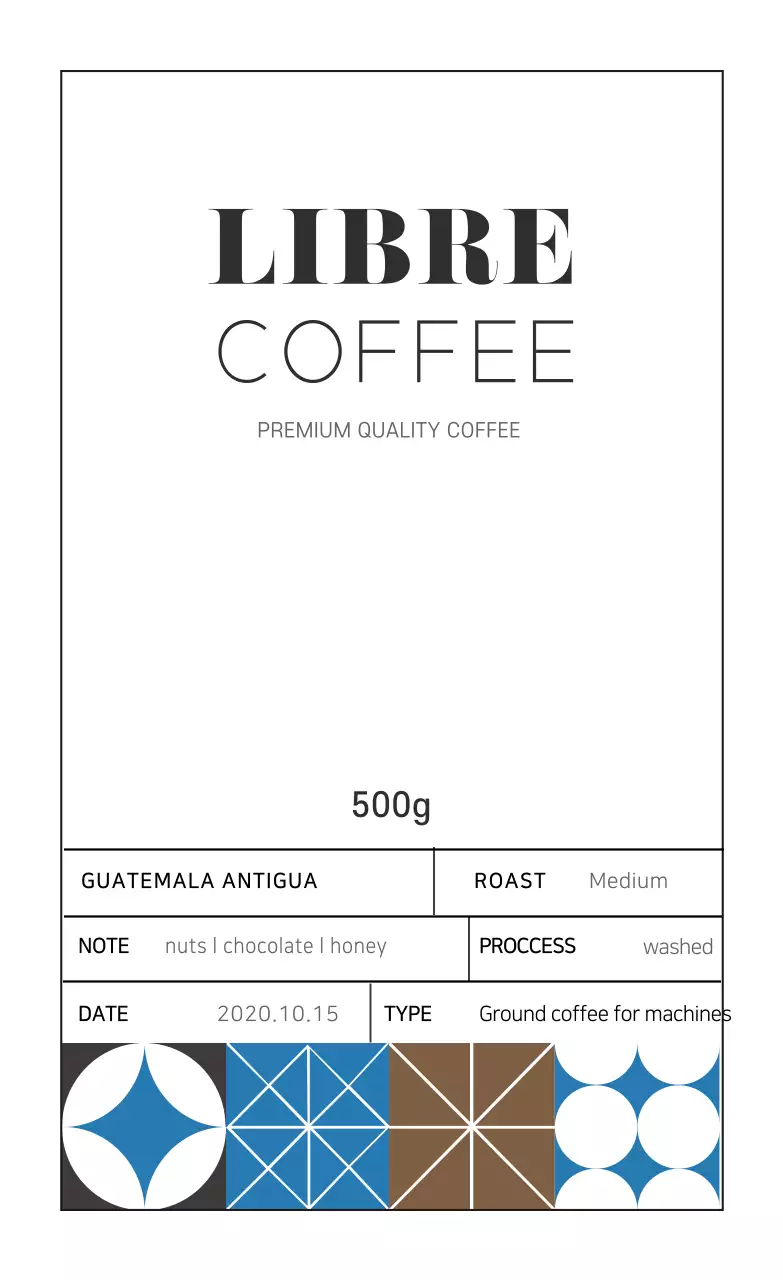 Cafe hạt cà phê nhãn 03