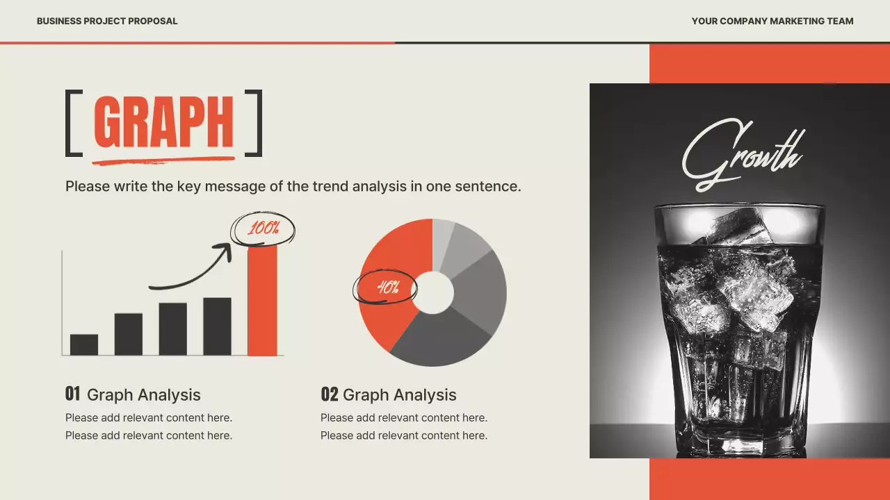 빨강과 베이지색의 레트로한 마케팅 기획서