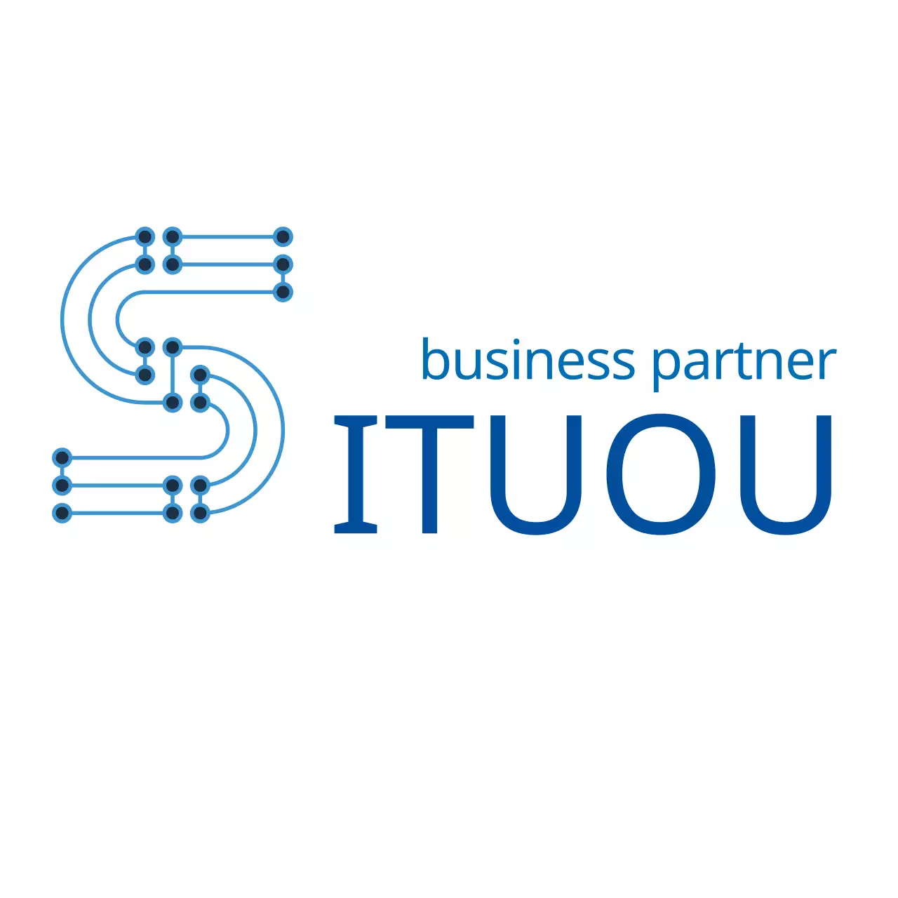 Blue Modern Business Card Logo