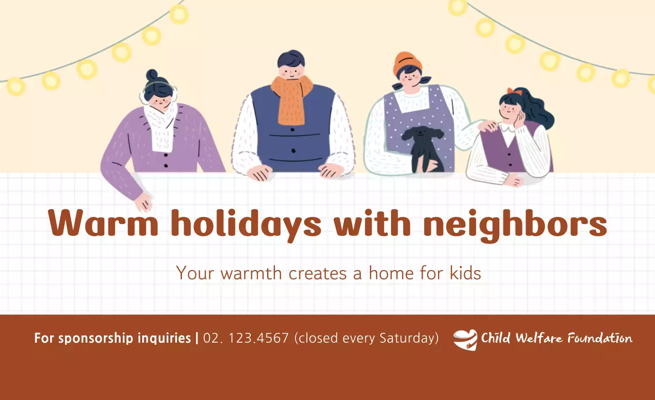 Promosikan yayasan Anda dengan ilustrasi yang menghangatkan hati