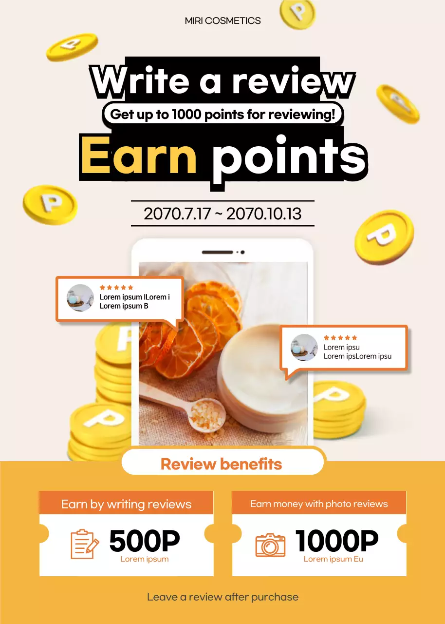 Orange Modern Cosmetics Promotion Poster