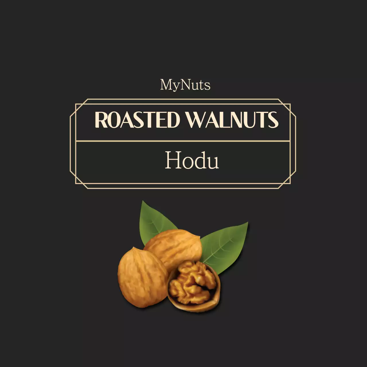 Black Neat Frame Walnut Nuts