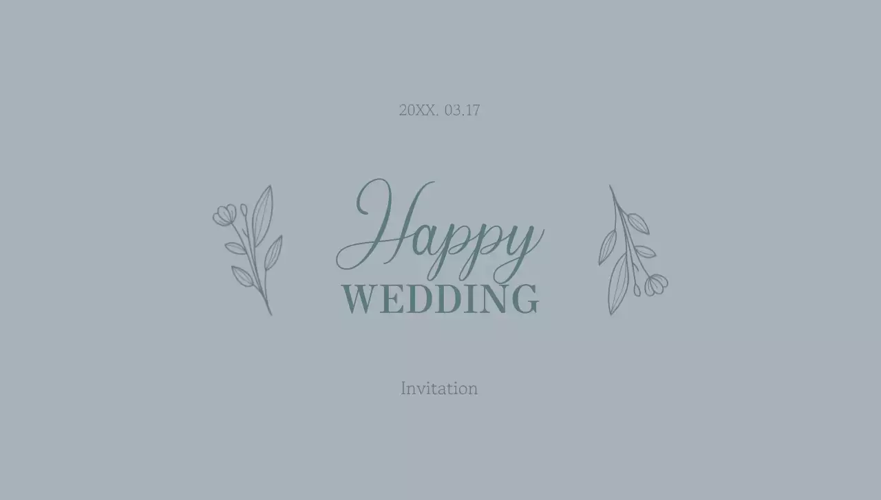 Luxurious wedding invitation envelopes with text and floral illustrations