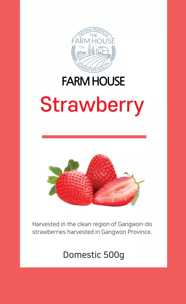 nhãn nông sản dâu tây