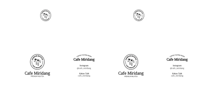 Simple circular emblem logo style for cafe information and promotion