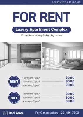 Blue Modern Apartment Promotion