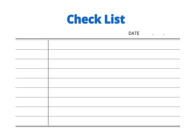 Checklist