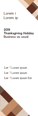 Banner de anúncio de feriado minimalista marrom