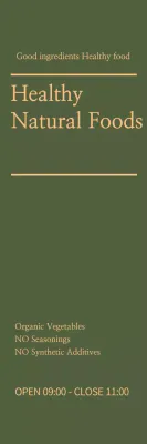 Banner de promoção de alimentos minimalista verde