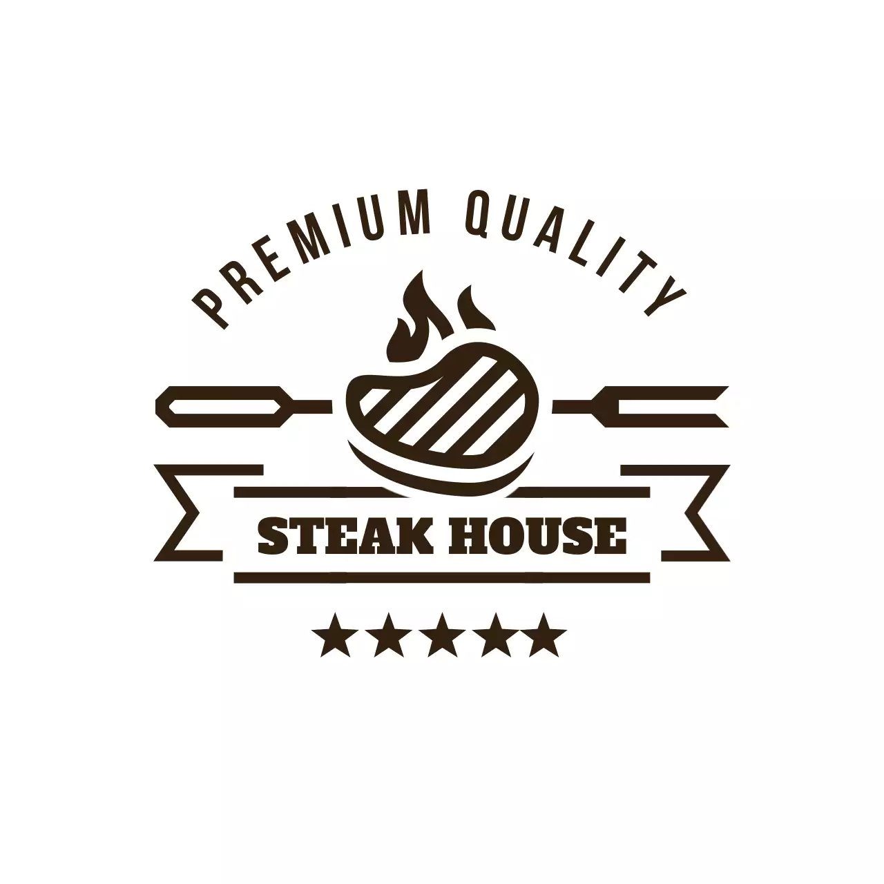 Brown Classic Steakhouse Advertisement Logo