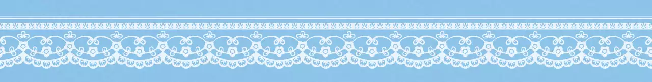 Ilustrasi renda konseptual sederhana dalam warna putih dan biru muda