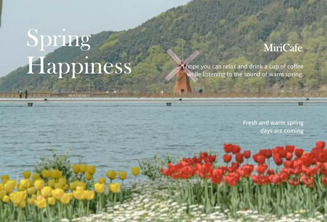 Warm background emotional design with a spring concept