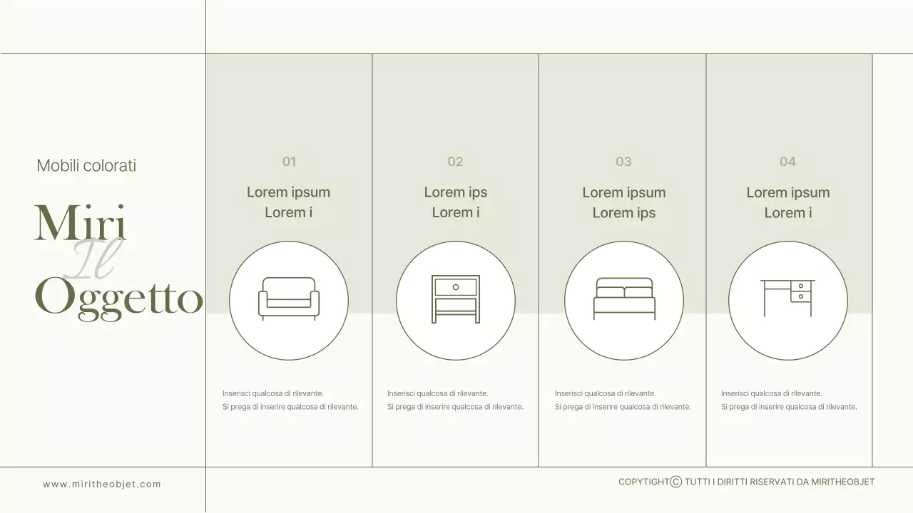 Oliva e bianco Miridovje mobili in oliva e bianco Catalogo dei prodotti Mobili per interni Prodotti stagionali