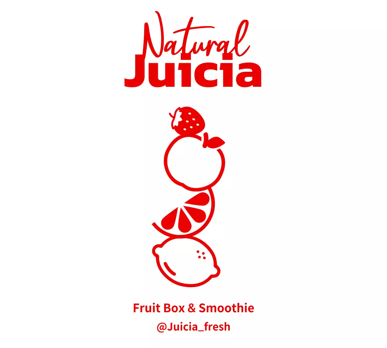 Toko smoothie bergambar buah segar yang lucu milik Red