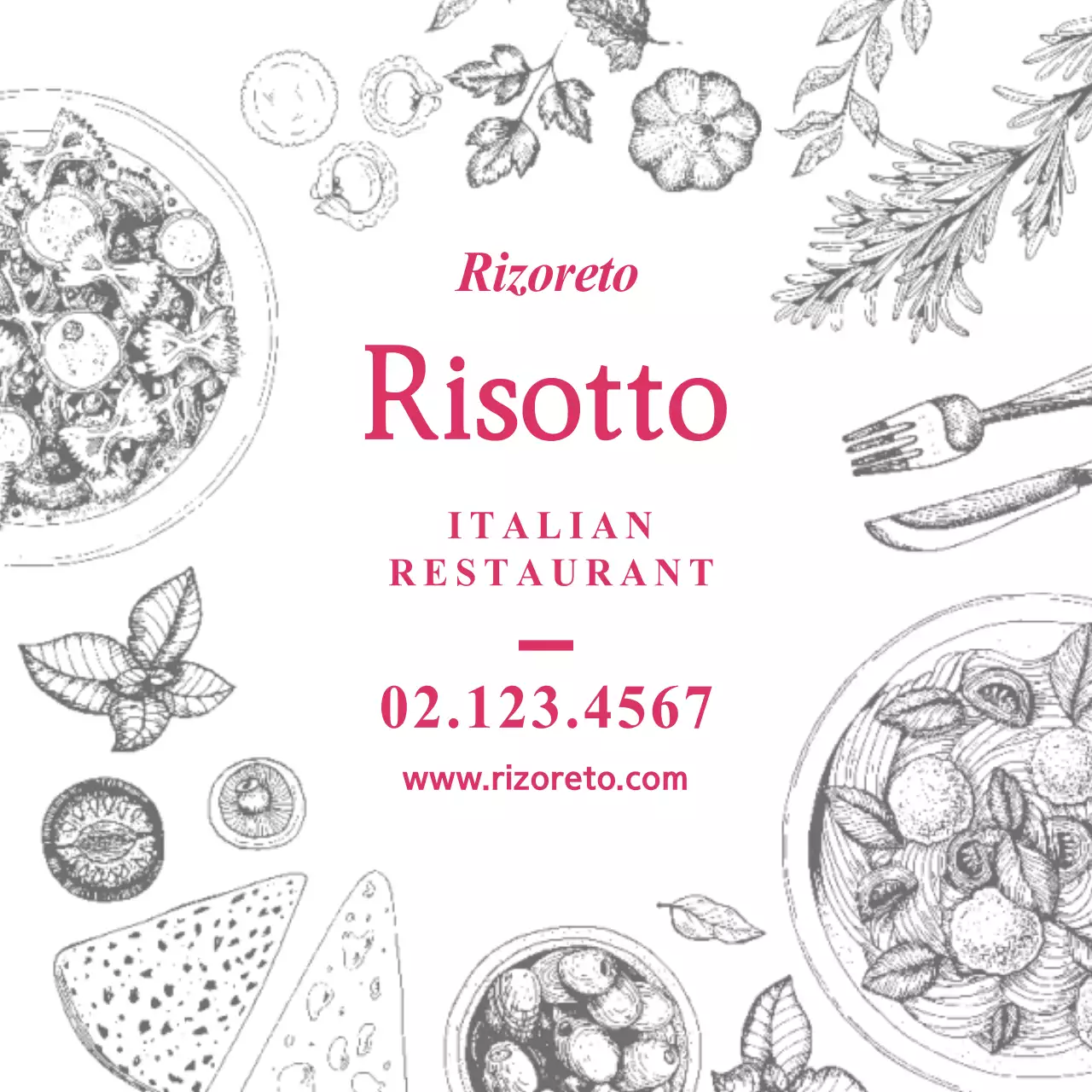 White Classic Restaurant Advertisement Banner