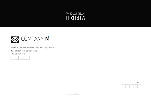 Jaket perusahaan modern sederhana berwarna hitam amplop kecil