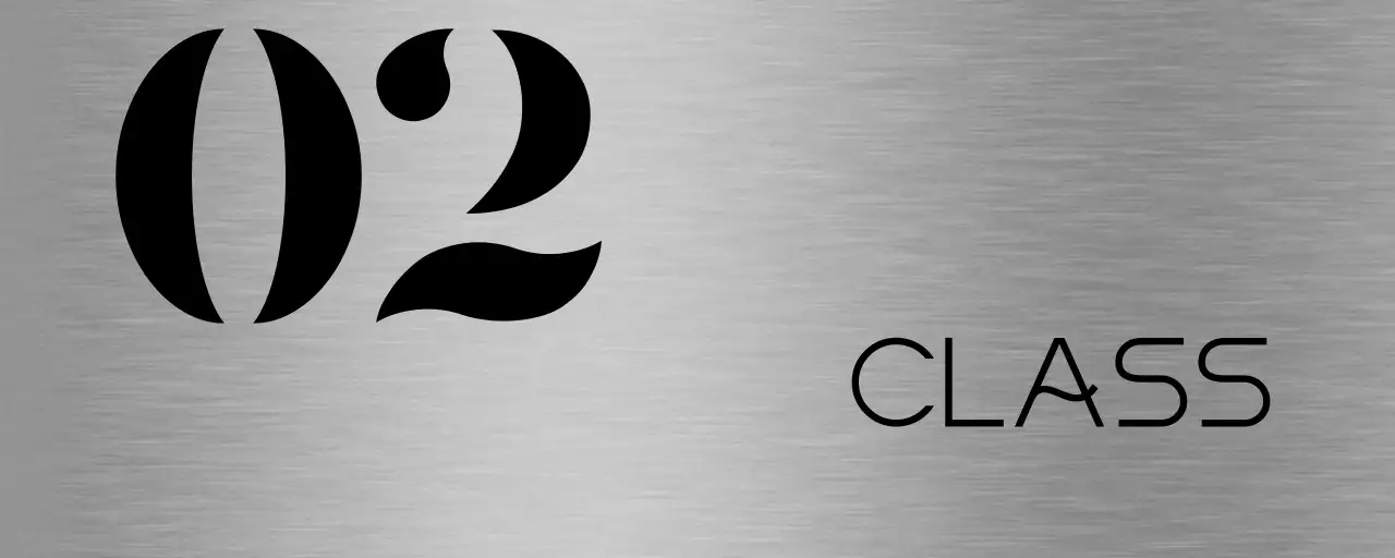 Simple placeholder sign with black school class name text