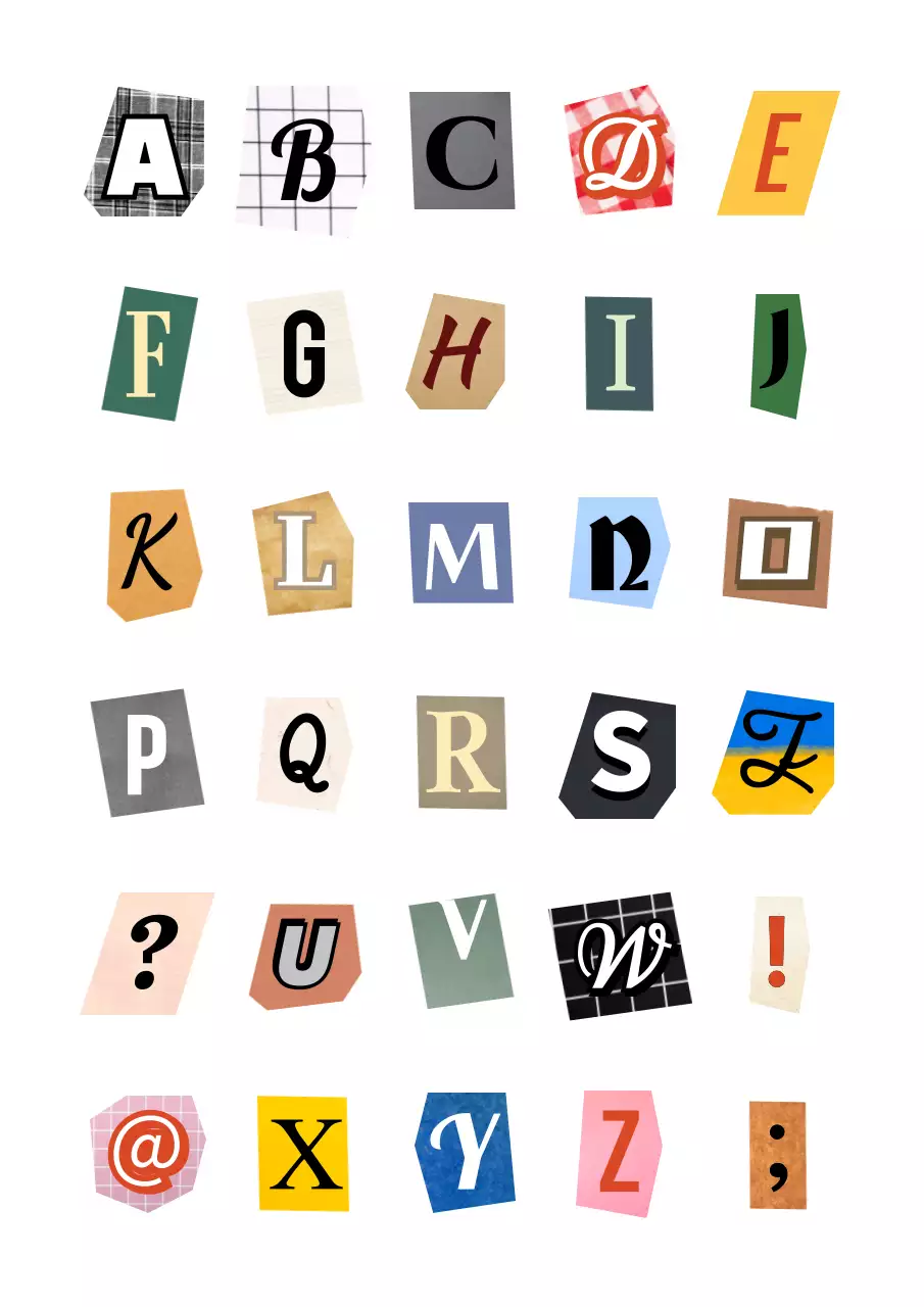 Illustration of a teenage concept of capitalized alphabets.