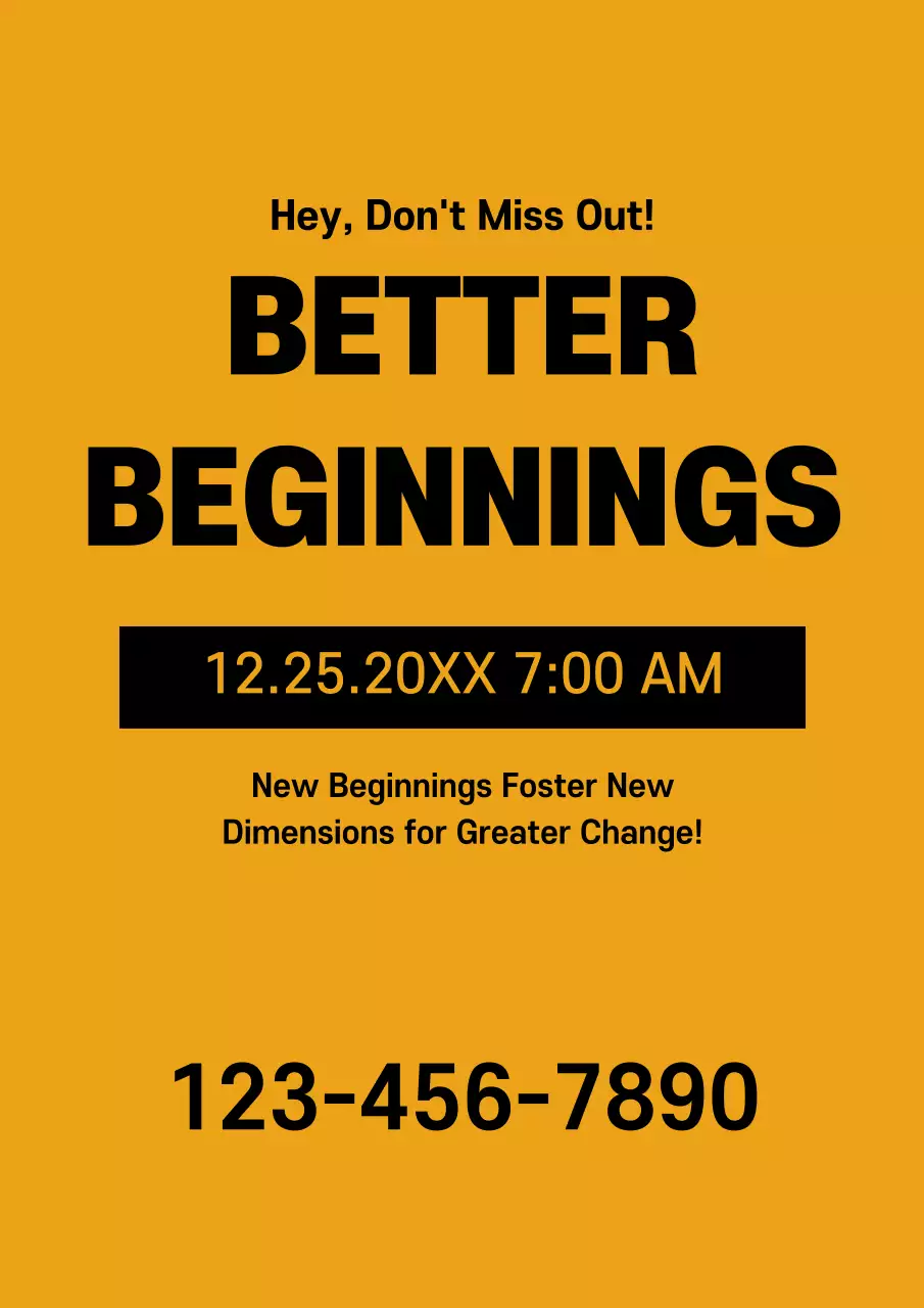 Yellow Bold Event Announcement Poster