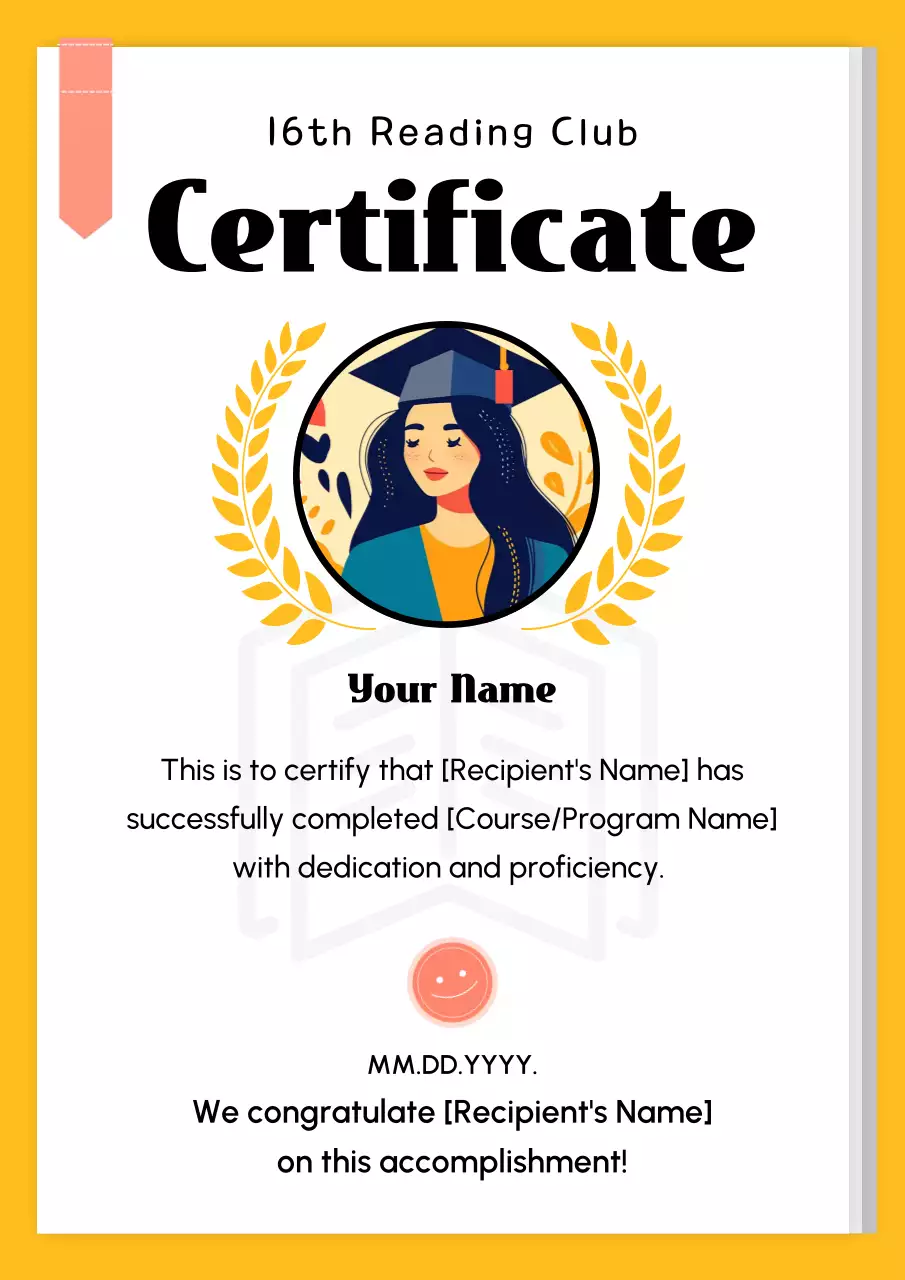 Yellow Classic Certificate Award