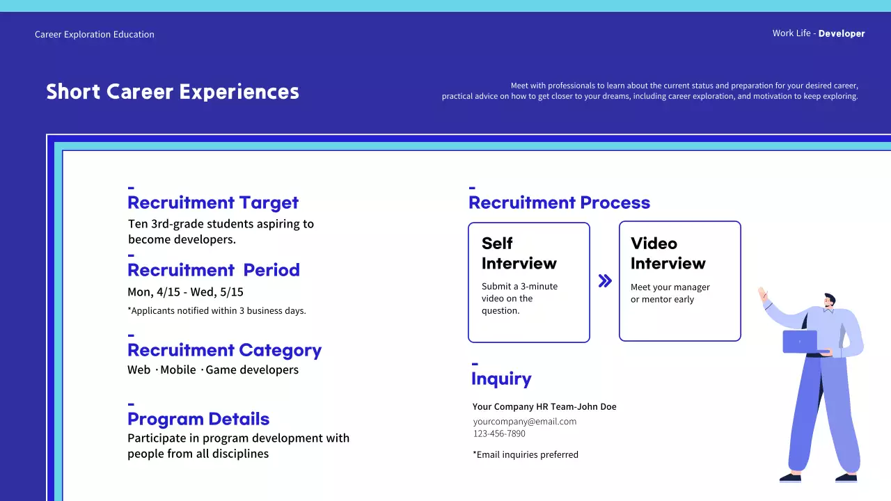 Blue Modern Career Presentation