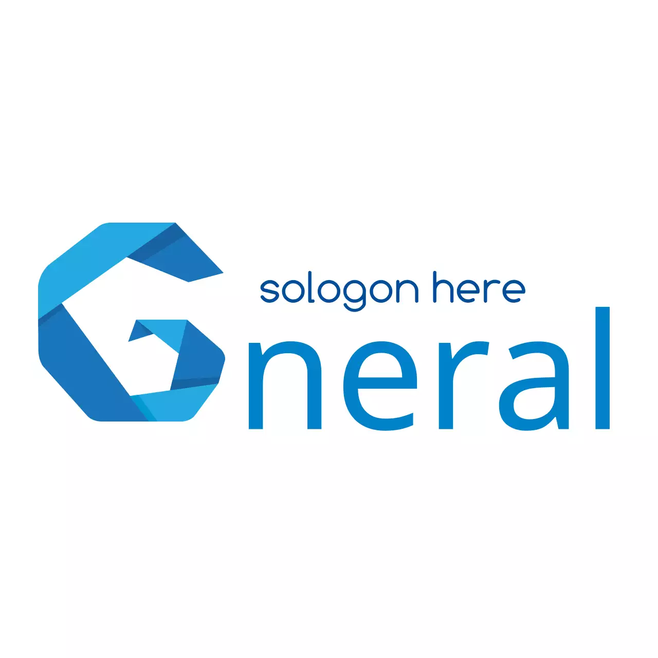 Blue Modern Business Card Logo