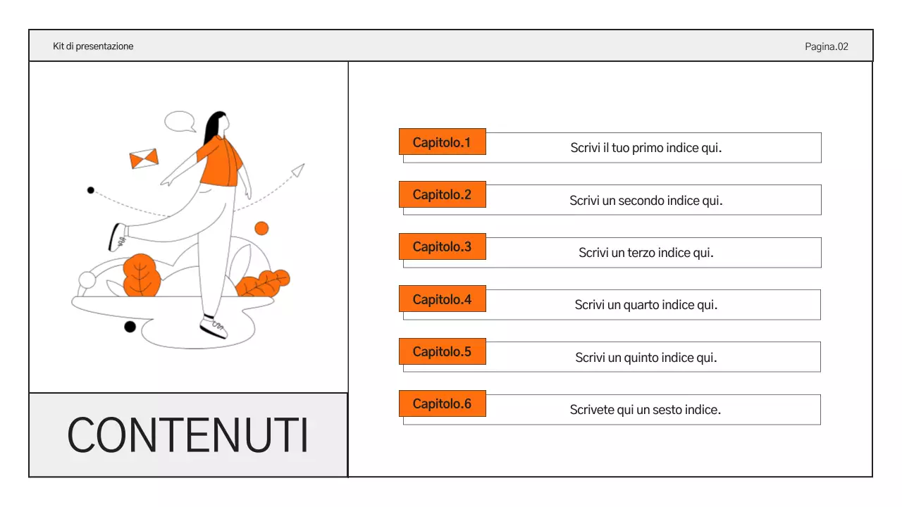 Rapporti aziendali semplici in arancione
