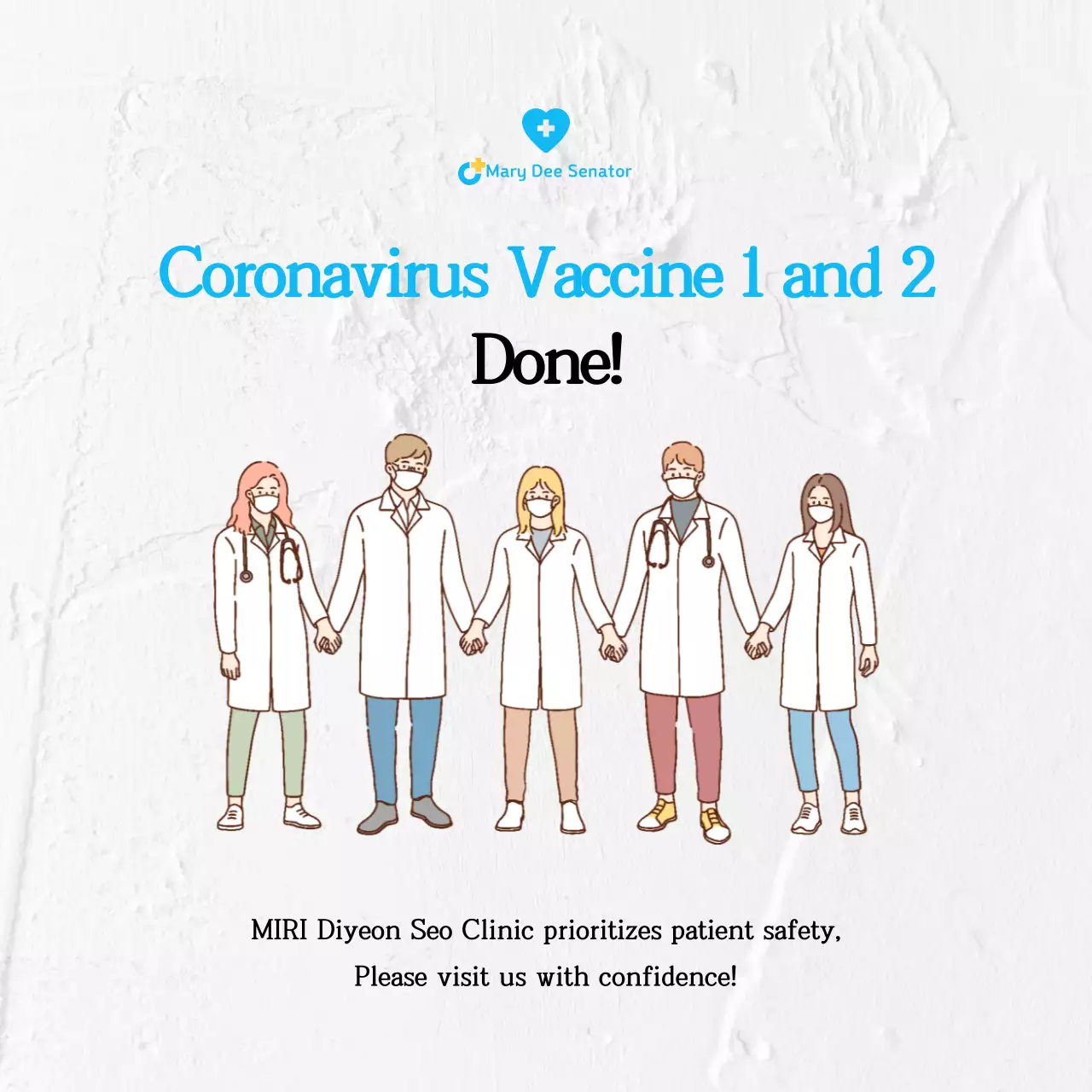 White Minimal Healthcare Announcement Banner