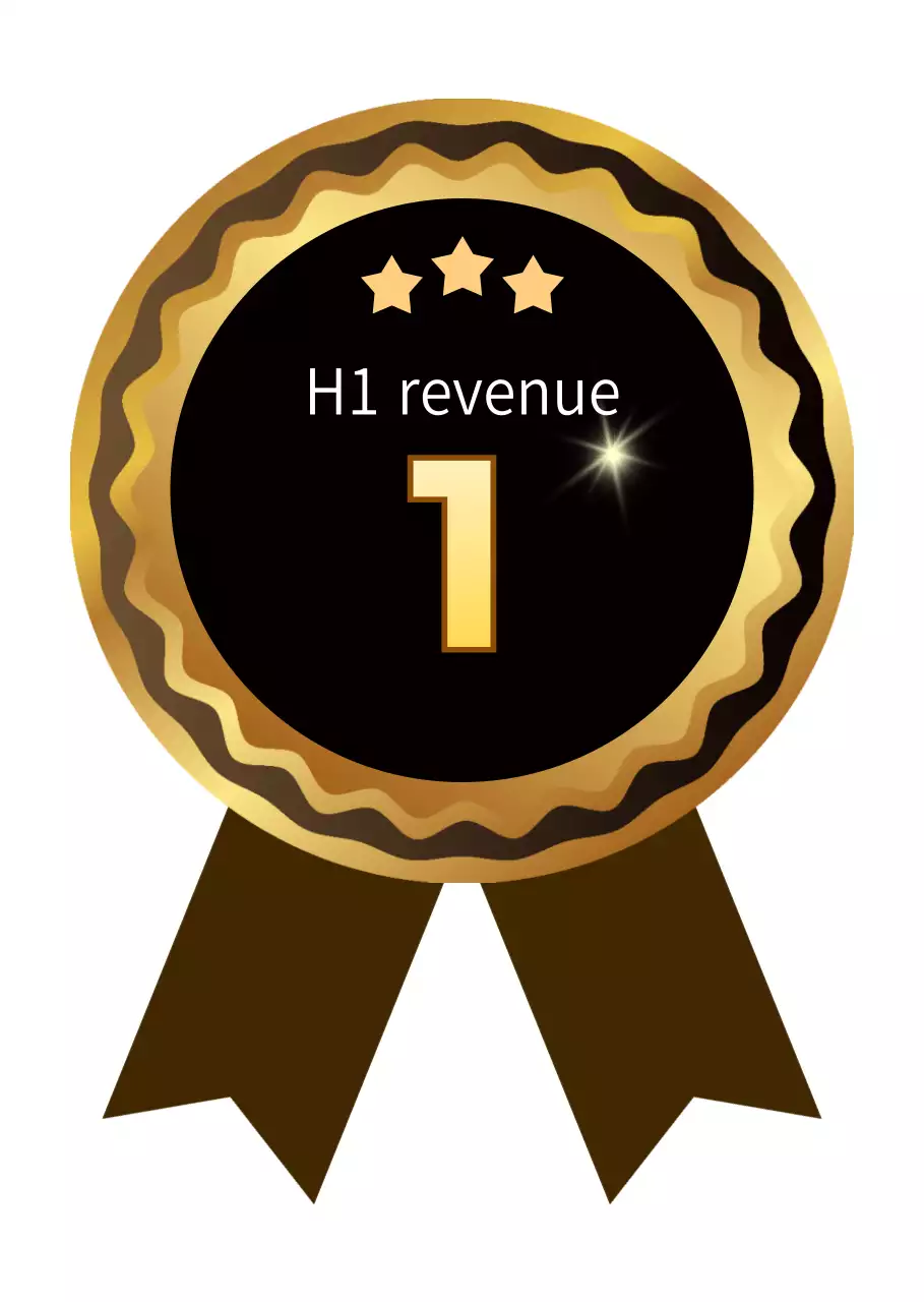 Medal labels in gold and black