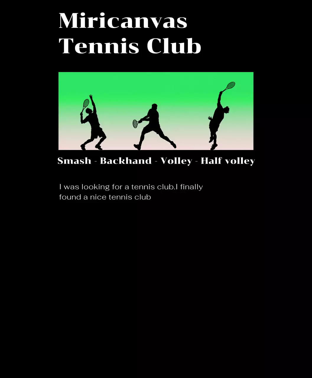 Klub tenis dengan konsep gradien dan gerakan tenis