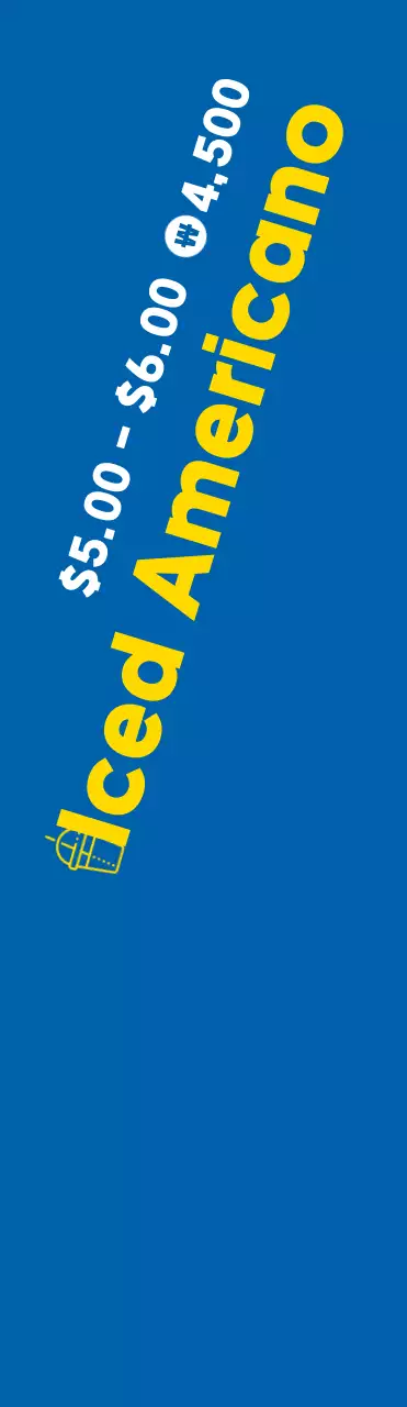 Promosi penjualan kafe besar dengan latar belakang biru