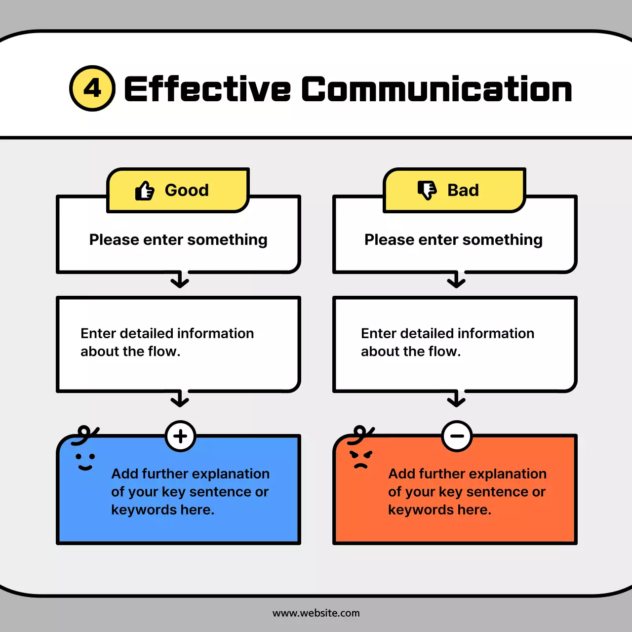 Cute character shapes in orange and blue concept cardsNews Kit