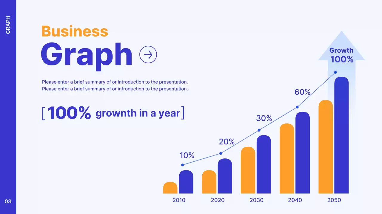 파랑과 주황색의 심플한 설득을 위한 비즈니스 제안서