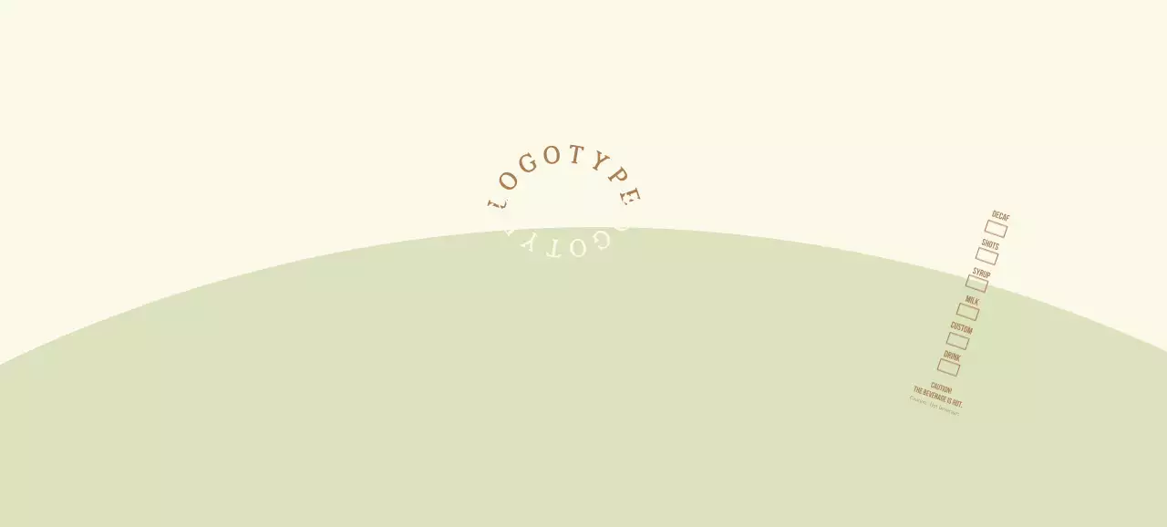 Yellow Green Round Lettering