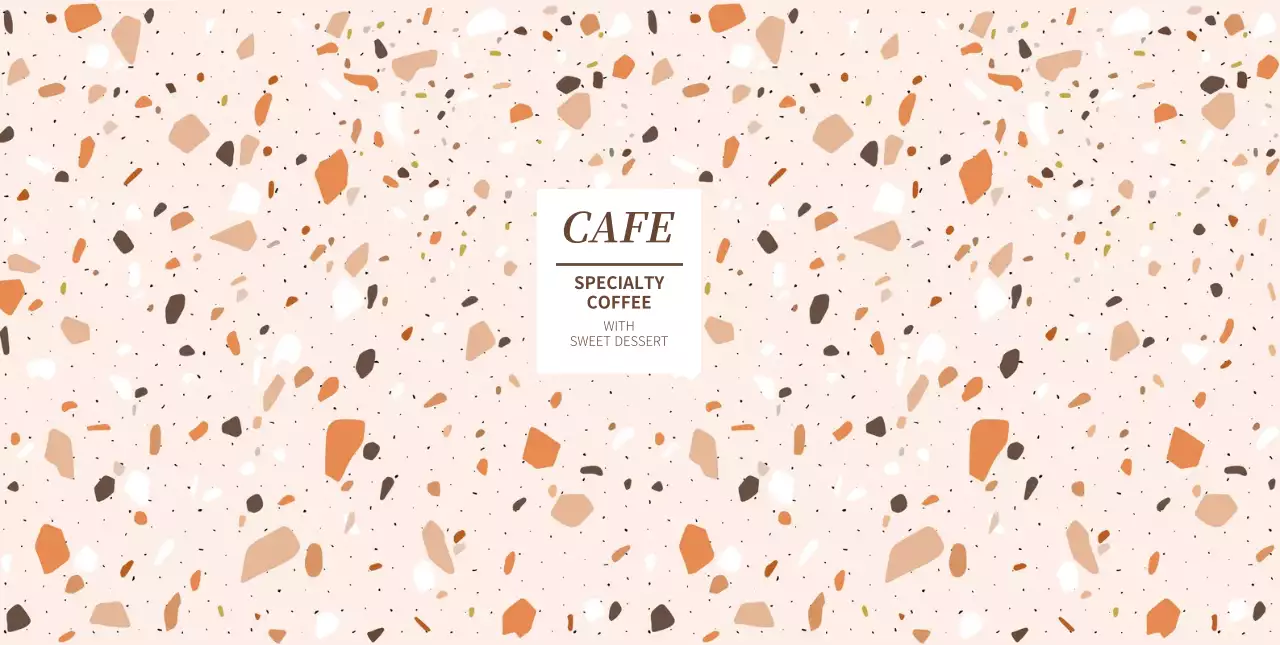 Colorful shape pattern cafe paper cup design