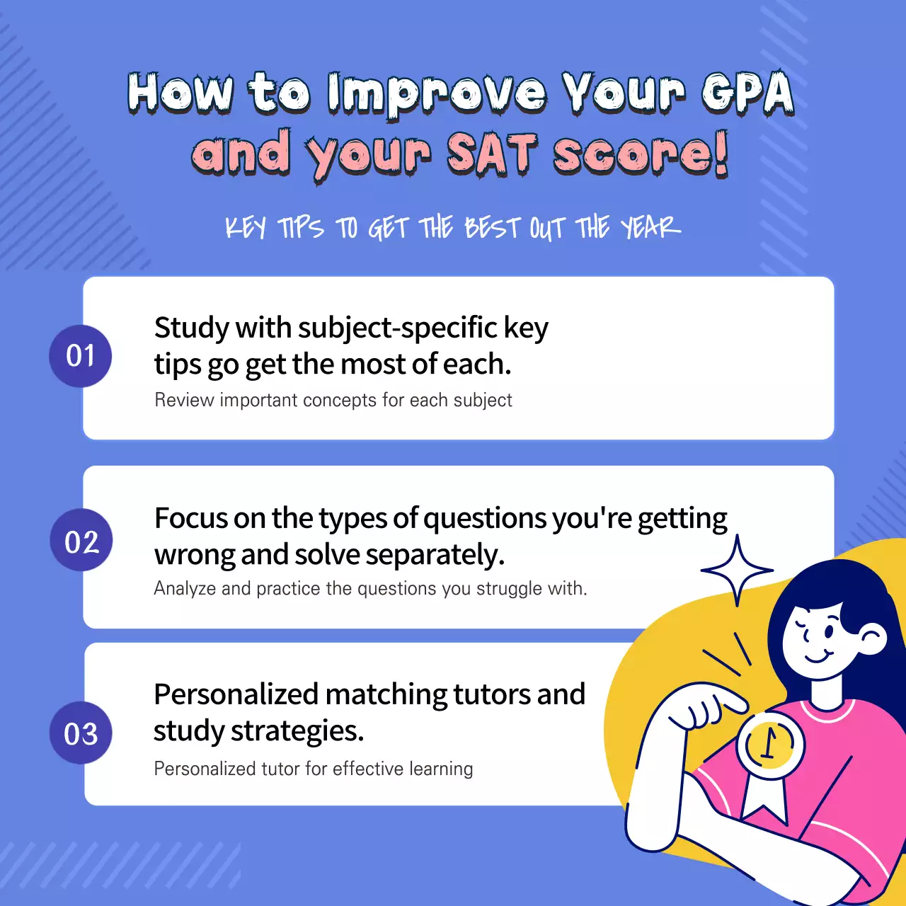 Blue Modern Exam Guide Instagram Carousel