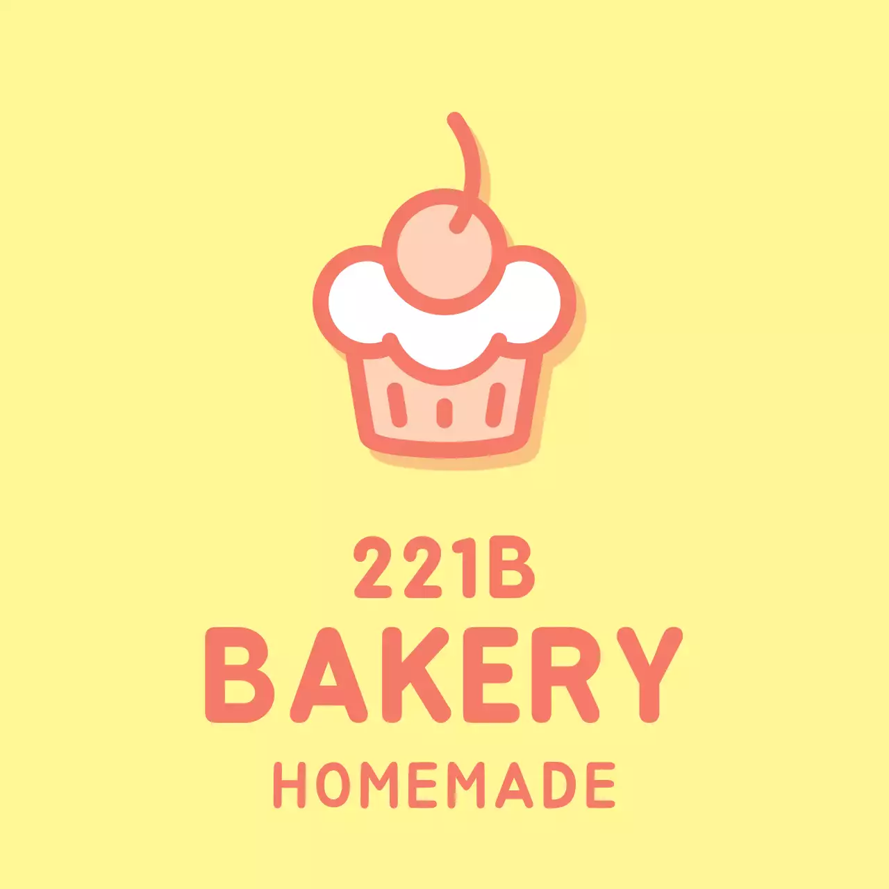 Yellow Simple Bakery Advertisement Logo