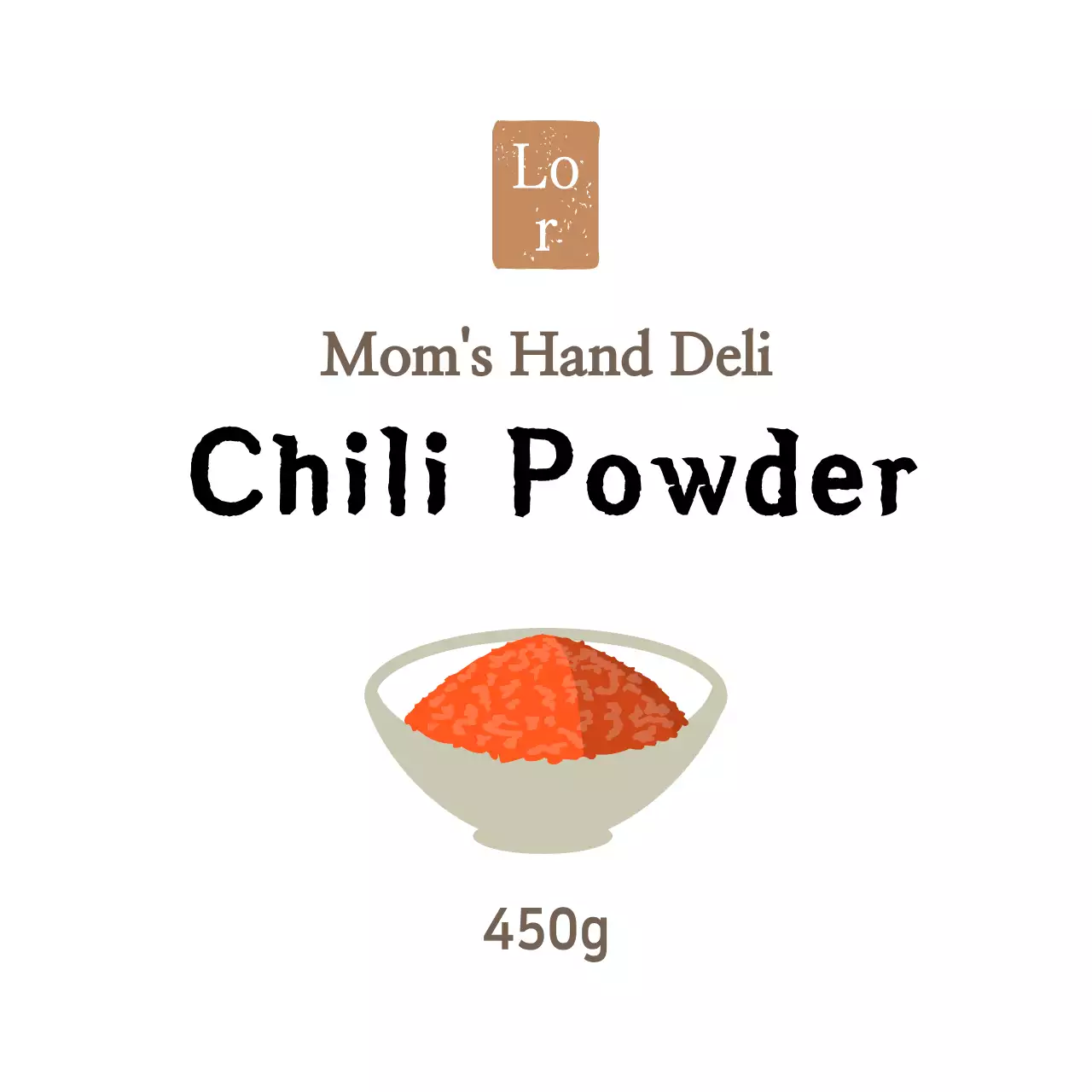 Stiker cabai putih sederhana untuk lauk pauk