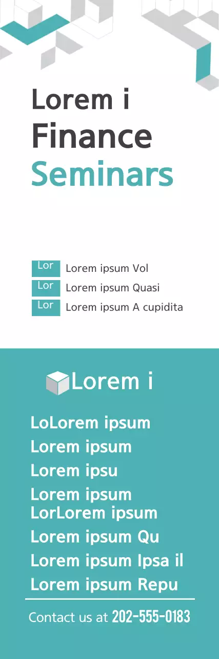 Banner de promoção Teal Modern Finance