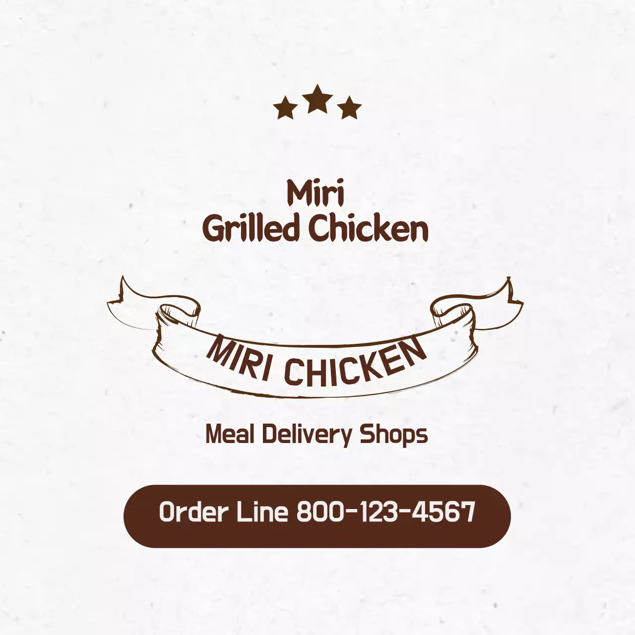 Letras castanhas destacam um restaurante vintage que promove o frango kang chung