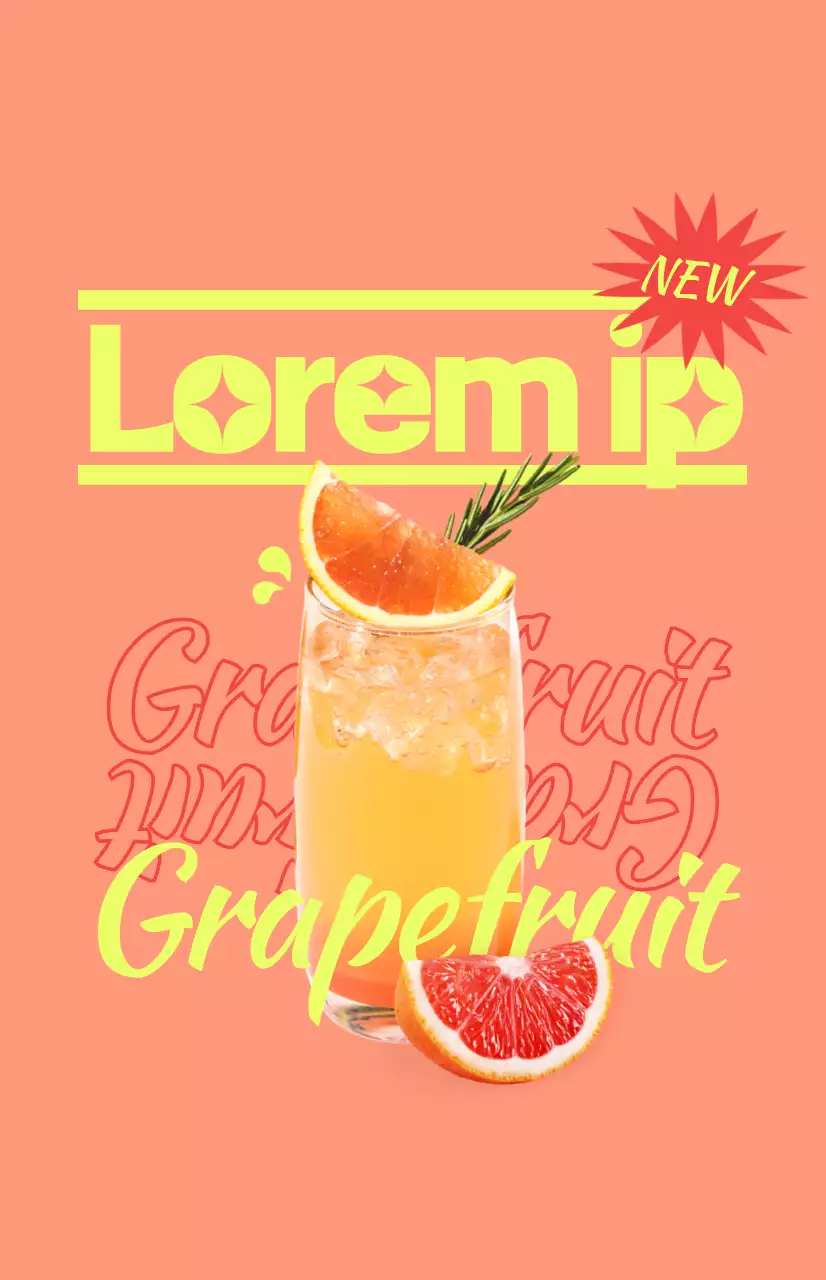 Promova o menu do seu café com imagens coloridas de bebidas ilustradas e texto