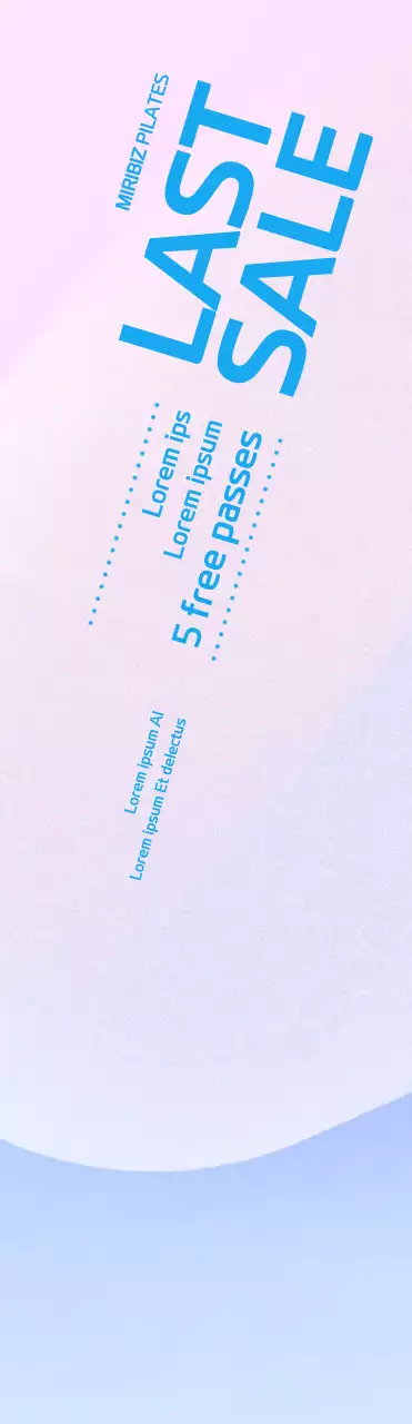 Promosikan acara Pilates Anda dengan latar belakang grafis 3D yang emotif