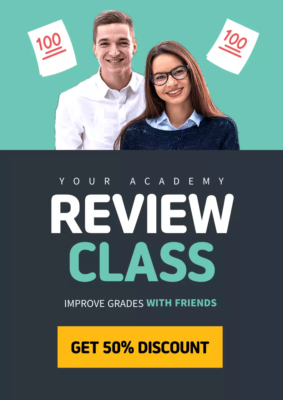 Teal Modern Class Promotion Poster