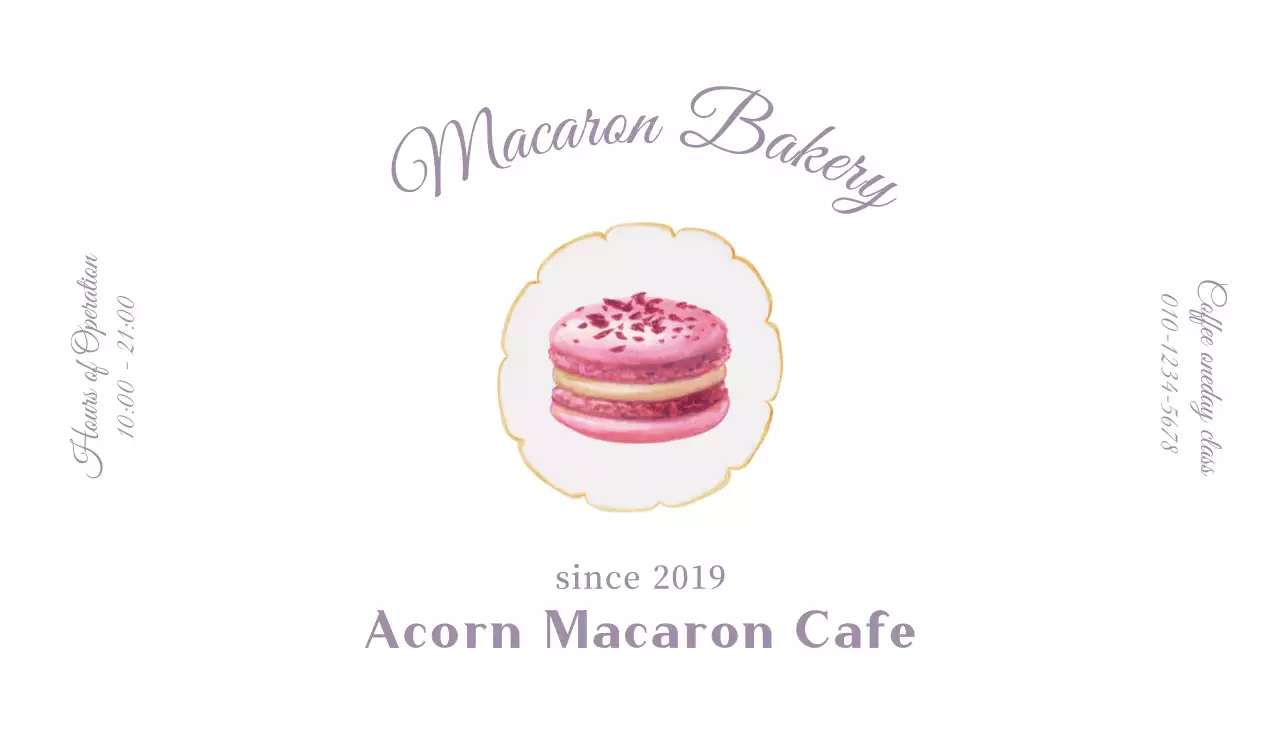 Kartu Nama Toko Roti Elegan Putih